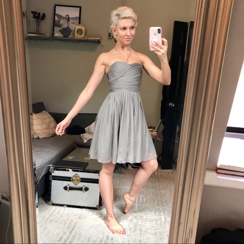 J.CREW SILK STRAPLESS
